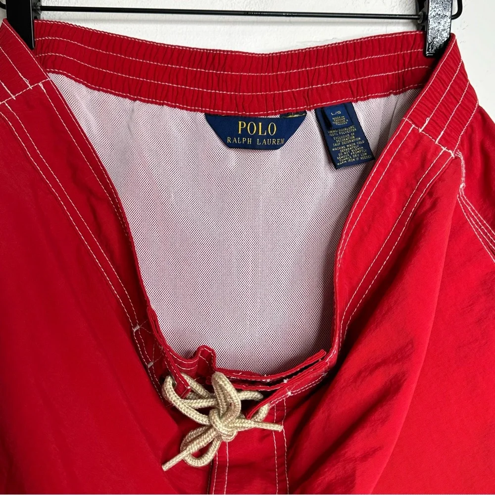 Polo Ralph Lauren Men’s Red Swim Trunks Size Large - Picture 2 of 13